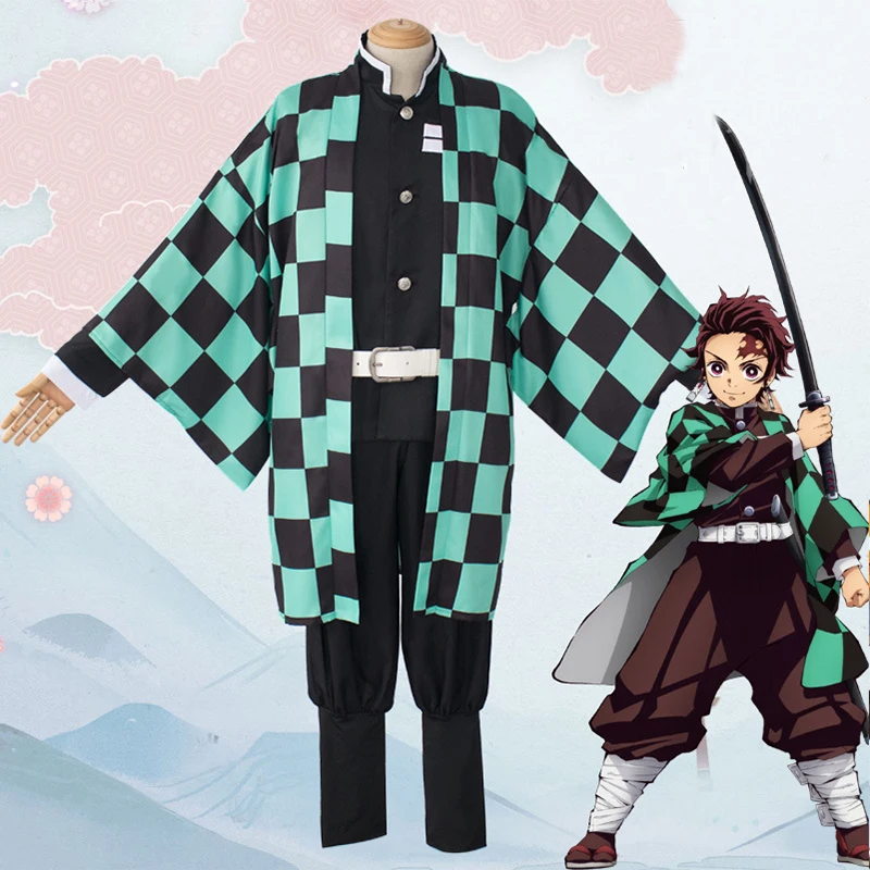 Аниме Demon Slayer косплей костюмы для мужчин и женщин Kamado Tanjirou/Agatsuma Zenitsu/Tomioka Giyuu/Kochou