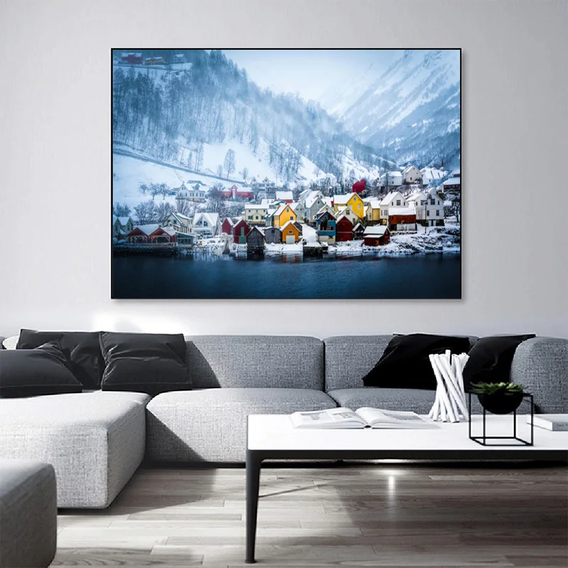 Современный городской плакат пейзаж Картина на холсте настенная живопись для