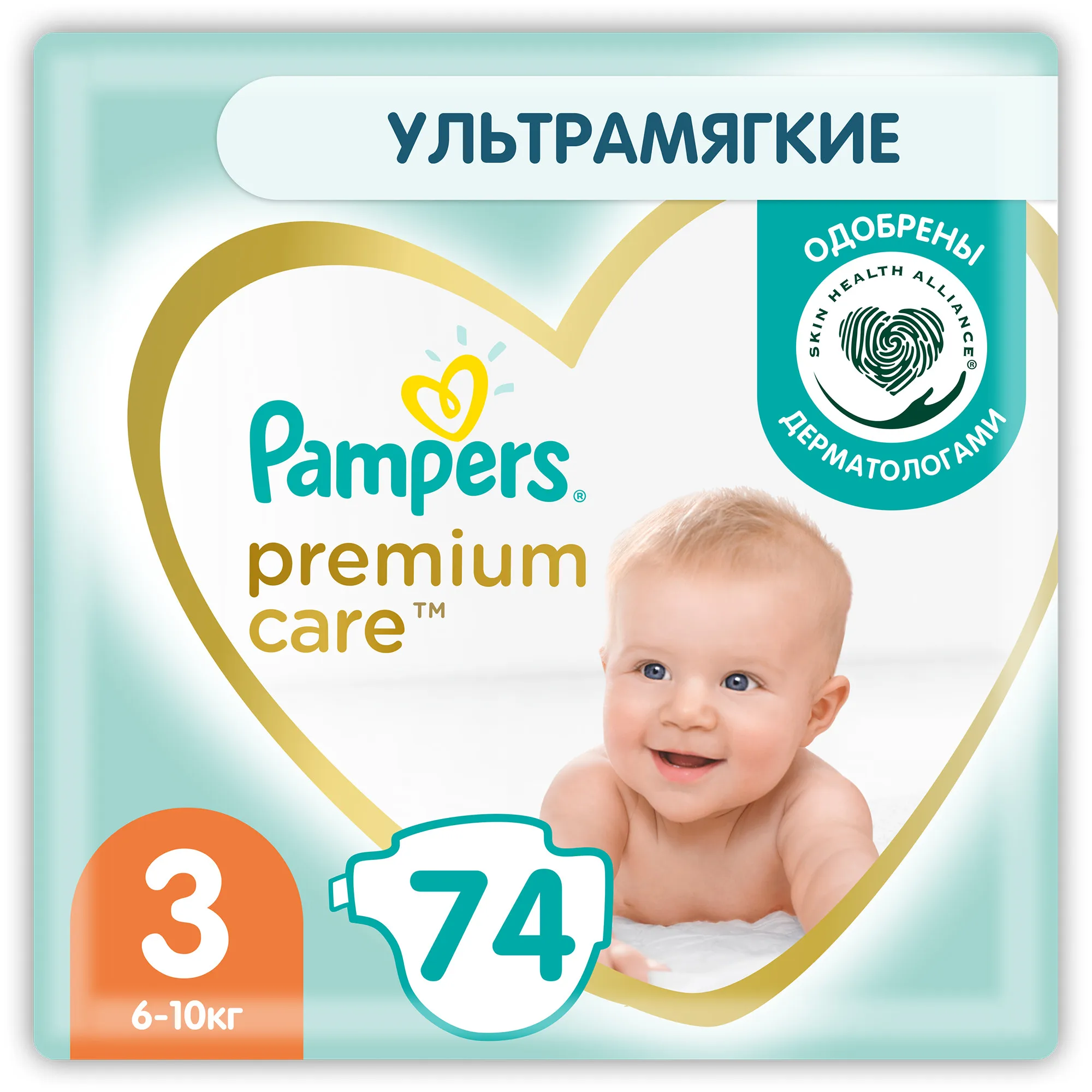 Подгузники Pampers Premium Care Размер 3 6-10кг 52шт. | Мать и ребенок