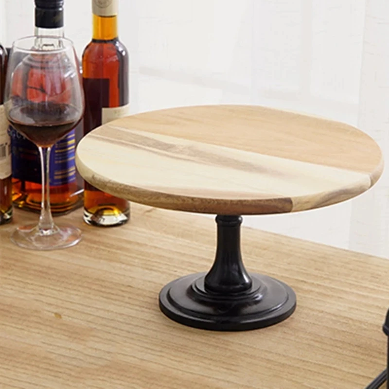 

Cake Storage Wooden Cake Pan Plates European Style Wedding Party Shooting Props Solid Wood Pallet Dessert Cake Stand Trays