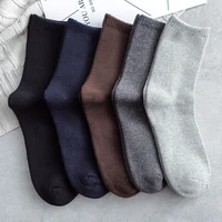 ztoet brand men cotton socks thicken warm business socks black autumn winter for male thermal high quality 5 pairs