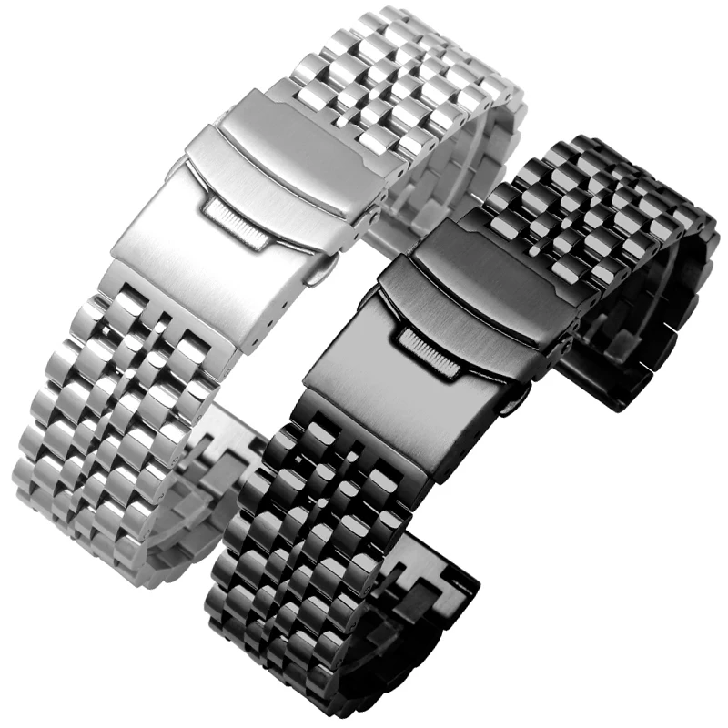 Ремешок из нержавеющей стали для Amazfit GTS GTR 2/2e металлический черный серебристый