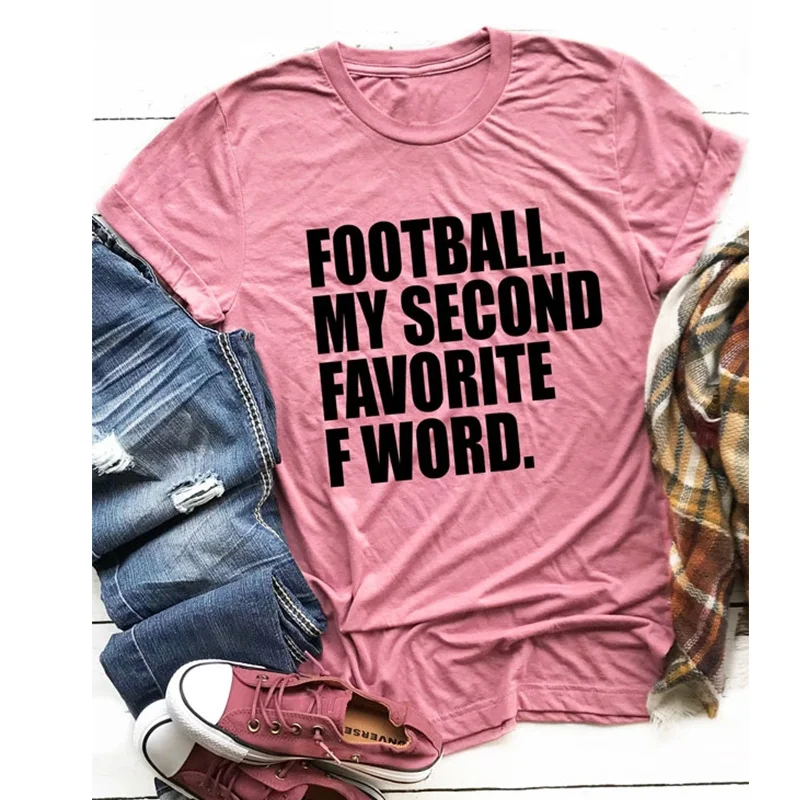 

Womens Tee Football Tshirts Women T-shirt Letter Printed It's on That Field Printing Short Sleeve Graphic Tees Shirt