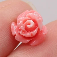 10pcs artificial red flower coral stone beads for women jewelry making diy necklace accessories size 10mm 11mm 12mm 15mm