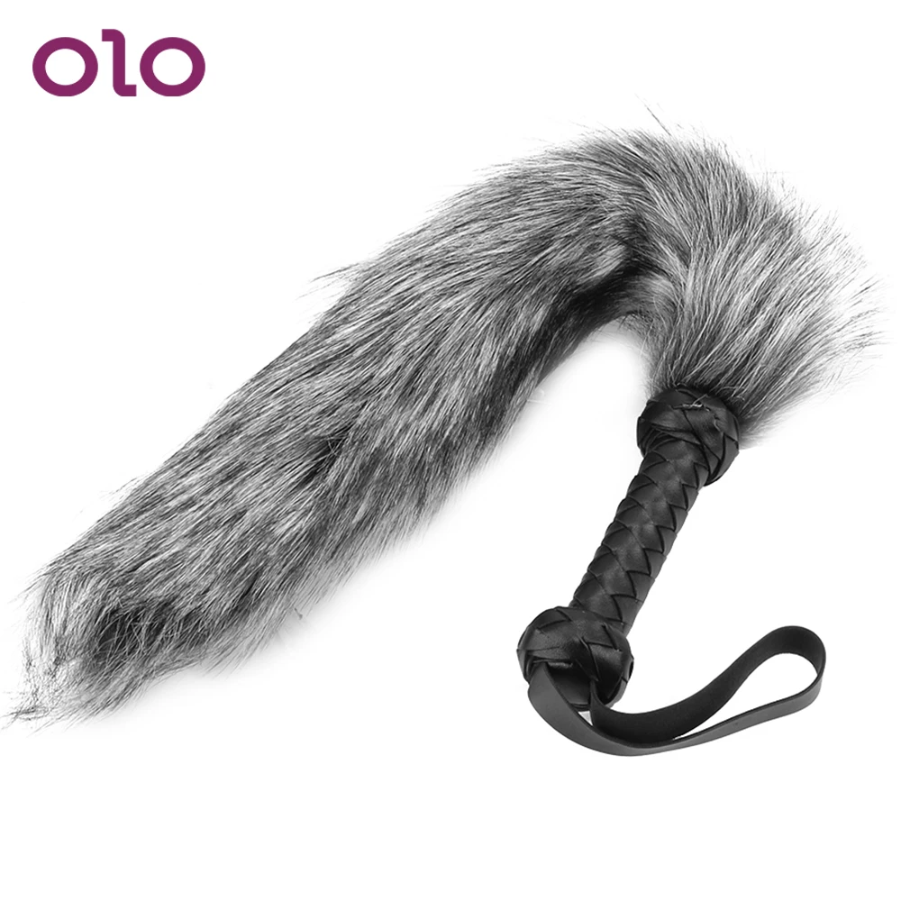 

OLO Sex Whip Spanking Paddle Braided Handle Flirt Slave Roleplay Fox Tail Whip Adult Games Sex Toys For Women Men Couples