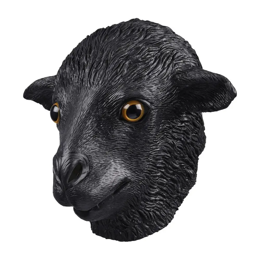 Овца Ram маска животное ферма овца полная голова латексные маски на Хэллоуин