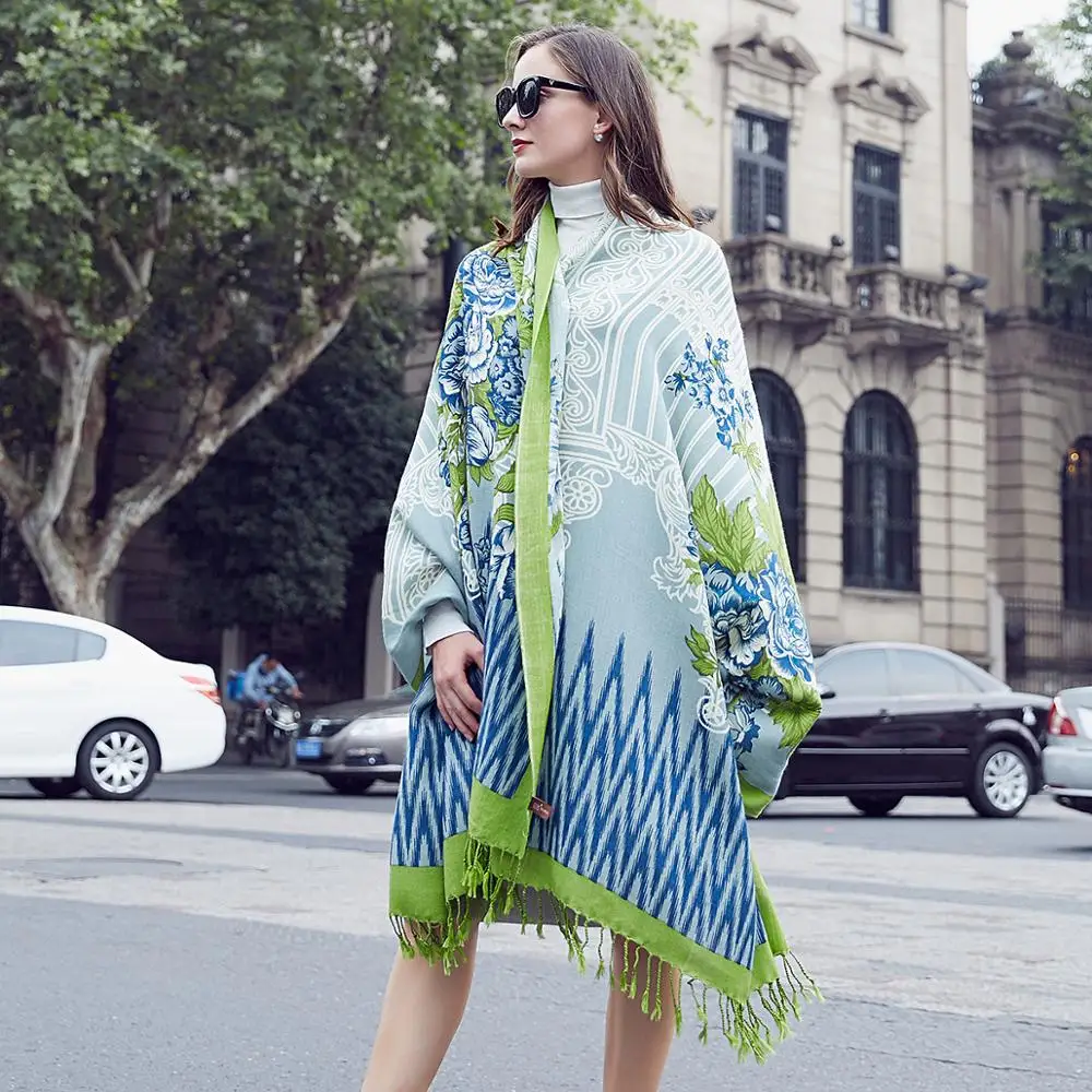 Шерстяные женские шарфы палантины элегантная теплая шаль из карфа бандана шарф