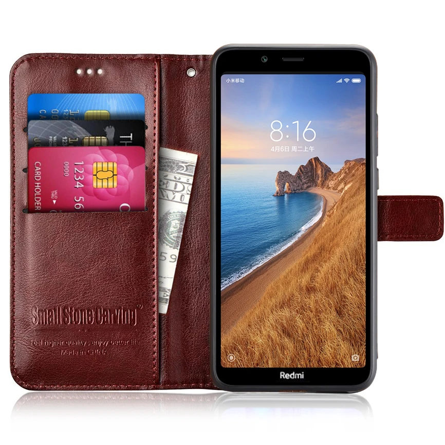 Чехол для Xiaomi Redmi 7A чехол мягкая силиконовая искусственная кожа флип Coque Xiomi