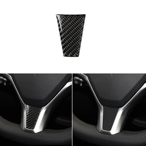 10pcs carbon fiber steering wheel car decoration stickers modified interior for Tesla Model S / X