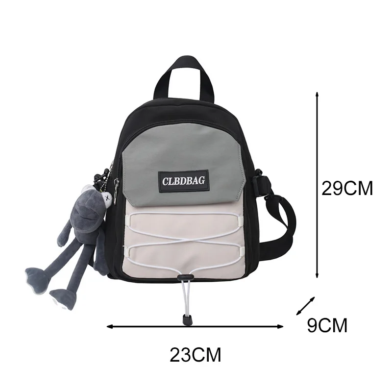 

SYWIZDII Waterproof Nylon Men Women Purses Small Panelled Colors Backpacks for Boys Girls Mini Drawstring Female Shoulder Bags