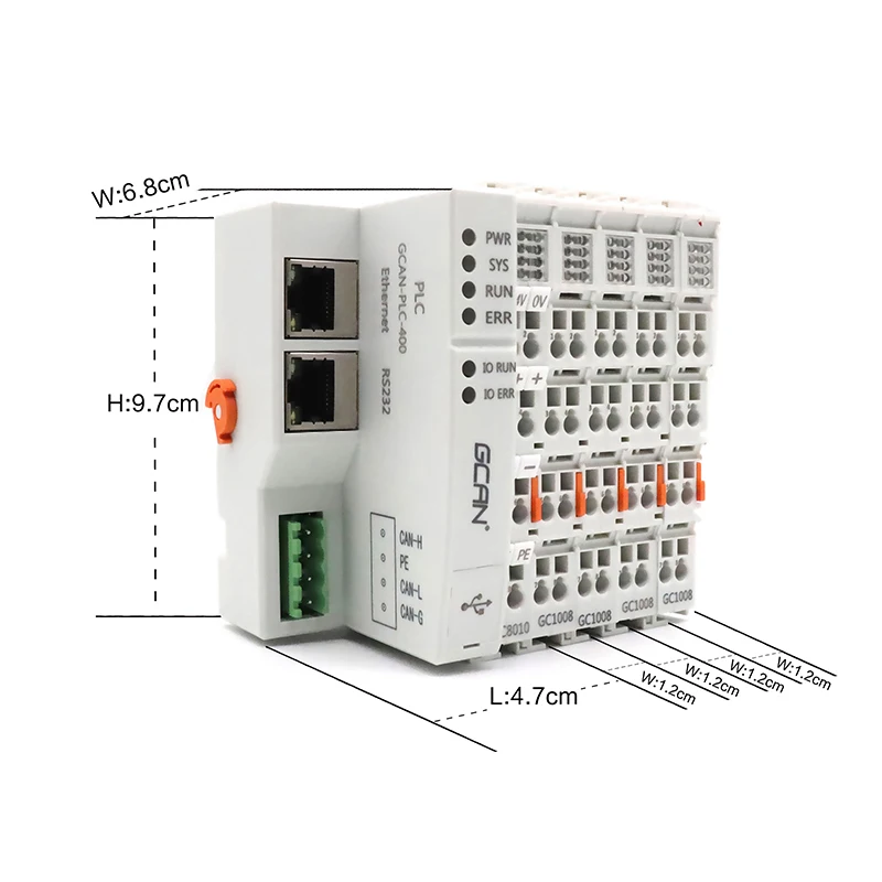 

GCAN-PLC Plc контроллер поддерживает Oem Ip 20 аналоговый вход/выход сигнала 64 вход/выход с расширяемыми модулями ввода-вывода