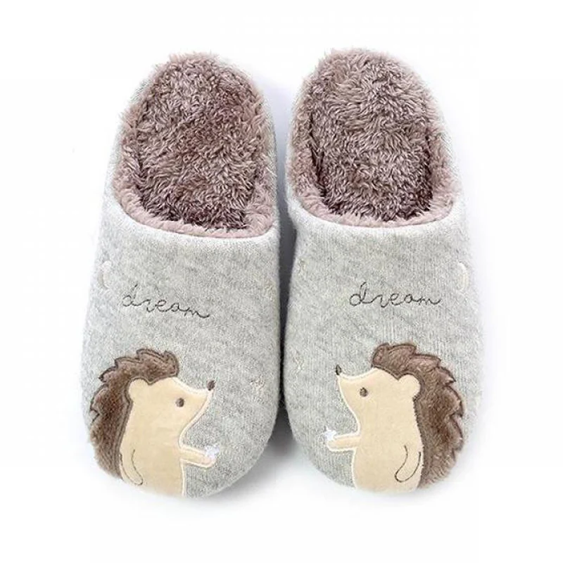 Новинка 2019 года домашние тапочки с ежиком женская обувь милые для пар Pulsh Chinelo Fluffyr