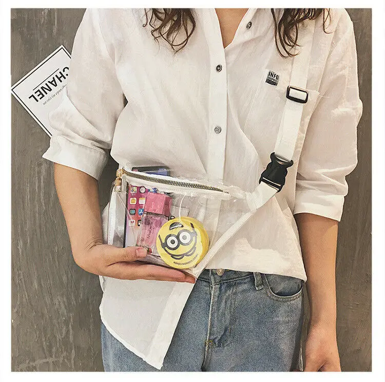 Смешная прозрачная сумка женская через плечо сумки из натуральной кожи черный