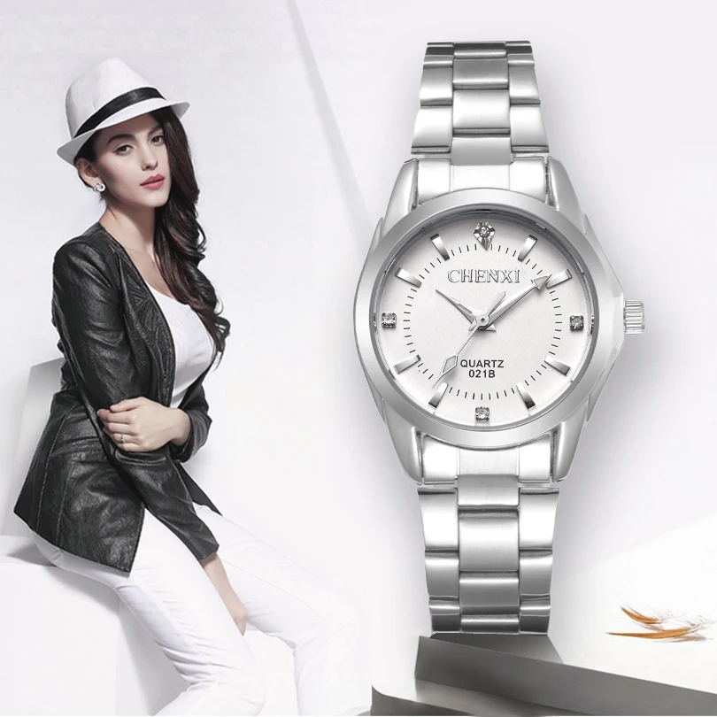 

CHENXI Lady Rhinestone Fashion Watch Women Quartz Watch Women's Wrist watches Female Dress Clock xfcs relogio feminino