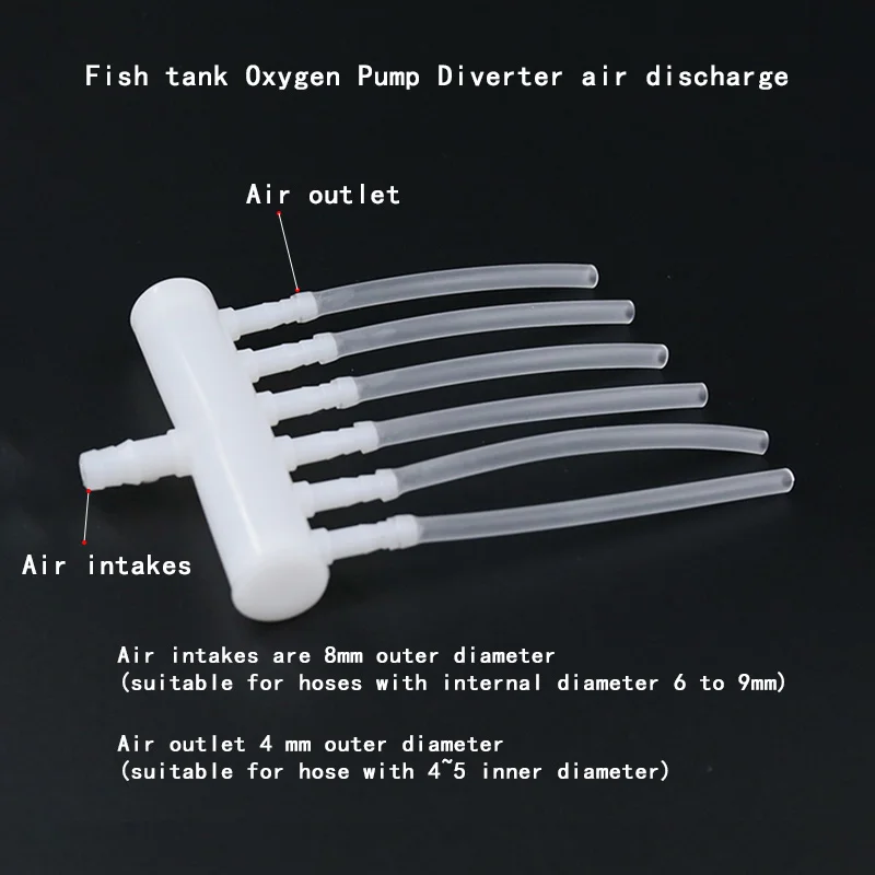 

Aquarium oxygen pump splitter oxygen pipe multi-pass joint air distributor aquarium oxygen pump air exhaust joint 1 Pcs