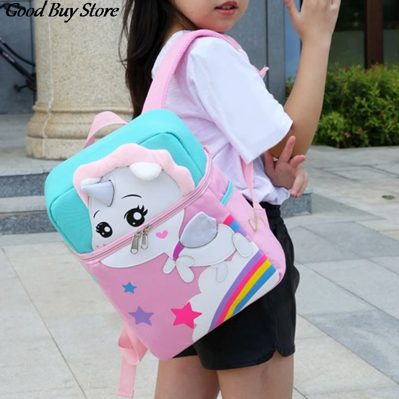 Симпатичная вместительная модная школьная сумка для студентов-подростков, сумка для книг с мультяшными животными, 3D Детский рюкзак для дев...