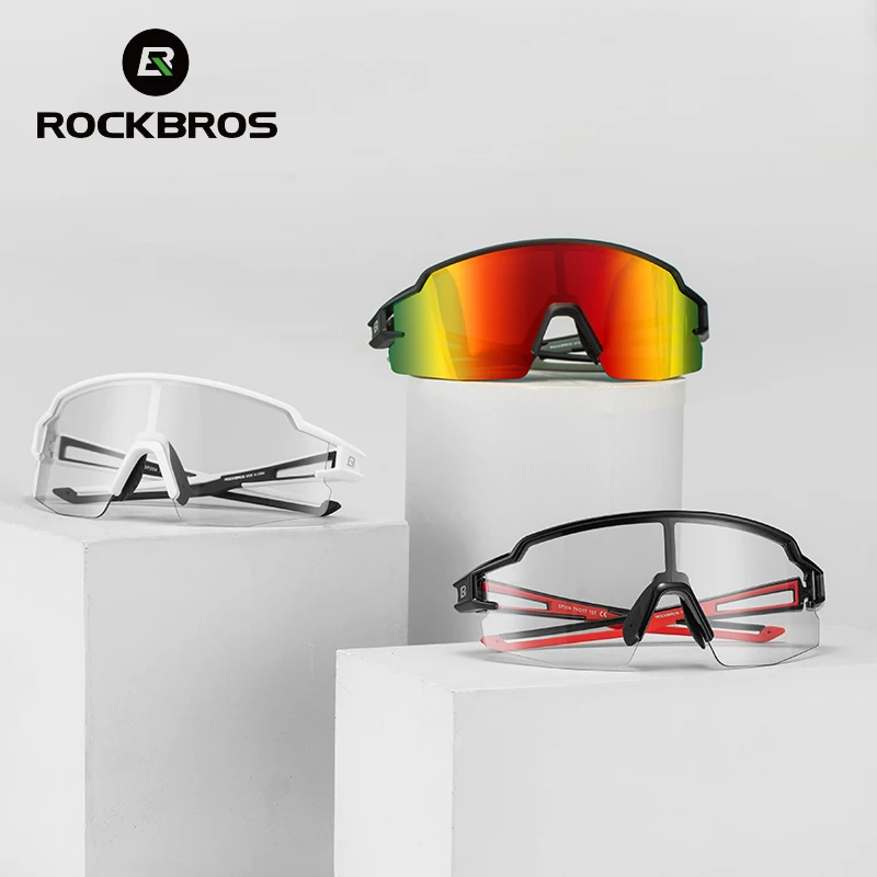 

ROCKBROS Photochromic Cycling Glasses Polarized Built-in Myopia Frame Sports Sunglasses Men Women Glasses Cycling Eyewear Goggle