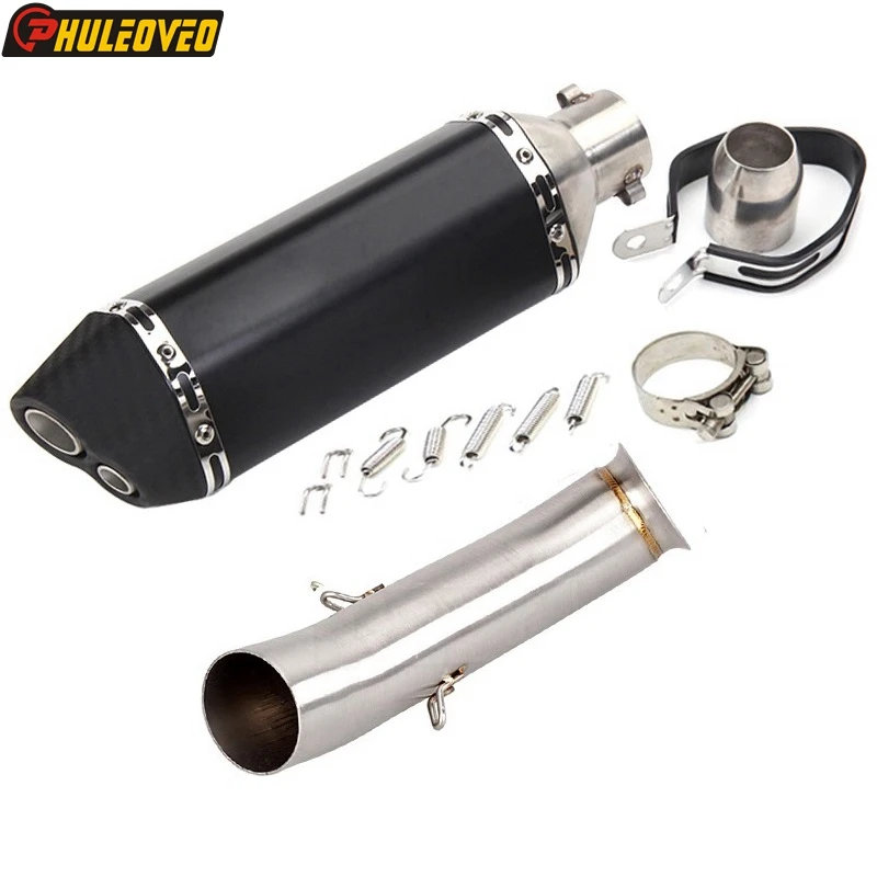 

For KTM Duke125 250 390 2017-2020 for KTM RC 125 390 2017-2020 Motorcycle Exhaust Silencer Muffler Escape with Link Pipe Adapter