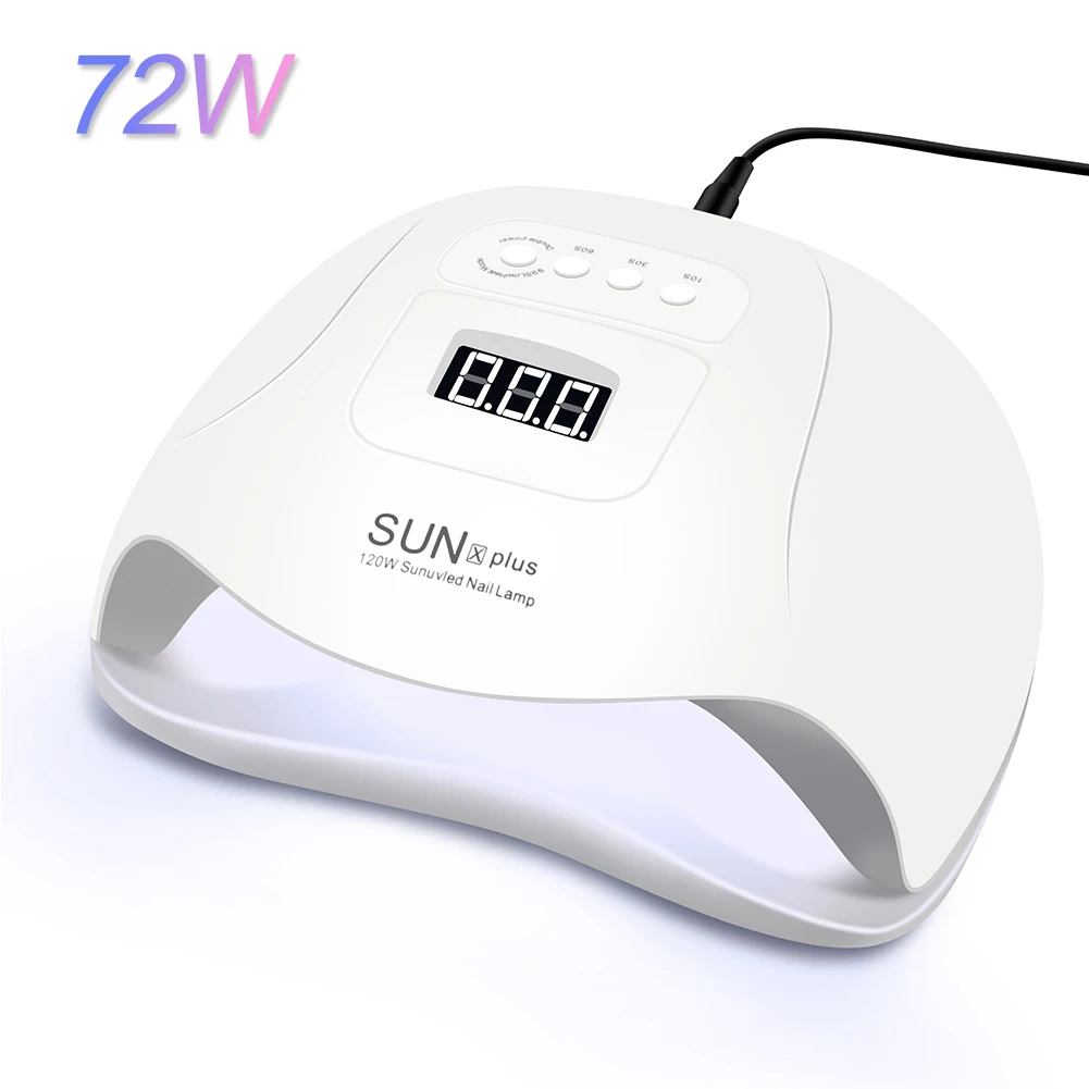 Sunx Plus 80 Вт Сушилка для ногтей УФ-лампа светодиодный светильник для отверждения ногтей Гель-лак для маникюра светильник от солнца Авто сенсорная машина инструменты для дизайна ногтей - Цвет: 72W SUNX Plus