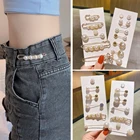 Жемчужные круглые булавки из сплава, булавка для лацкана одежды, регулируемая фиксация талии, булавки для одежды, металлические зажимы, инструменты для шитья своими руками