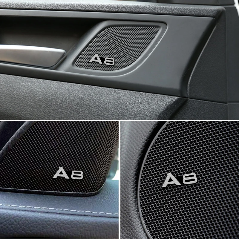 Автомобильный динамик аудио значок стерео эмблема наклейка для Audi A8 Q2 Q3 Q5 Q7 TT |