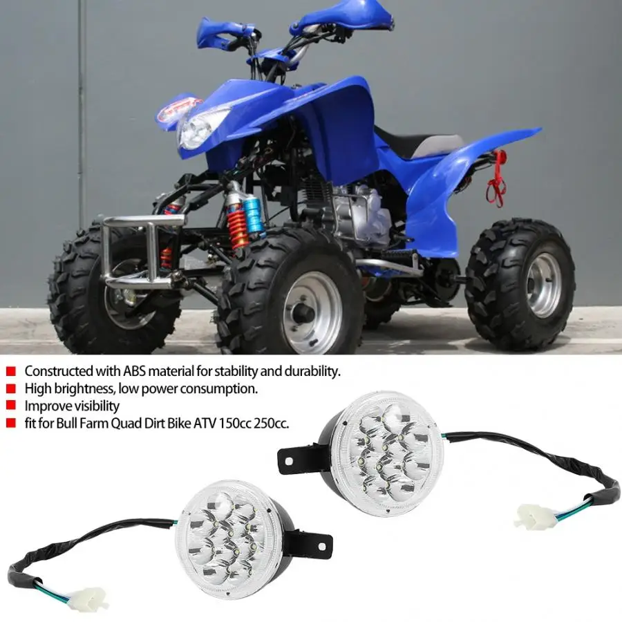 2 шт. 12V мотоциклов ATV светодиодный задний фонарь левая/правая фара лампа подходит