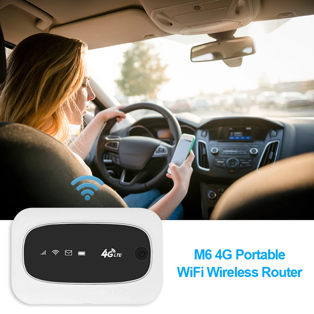 

M6 4G LTE WiFi Hotspot Portable Mini Wifi Receiver Wireless Network 150M Internet Router with TF Card SIM Card Slot