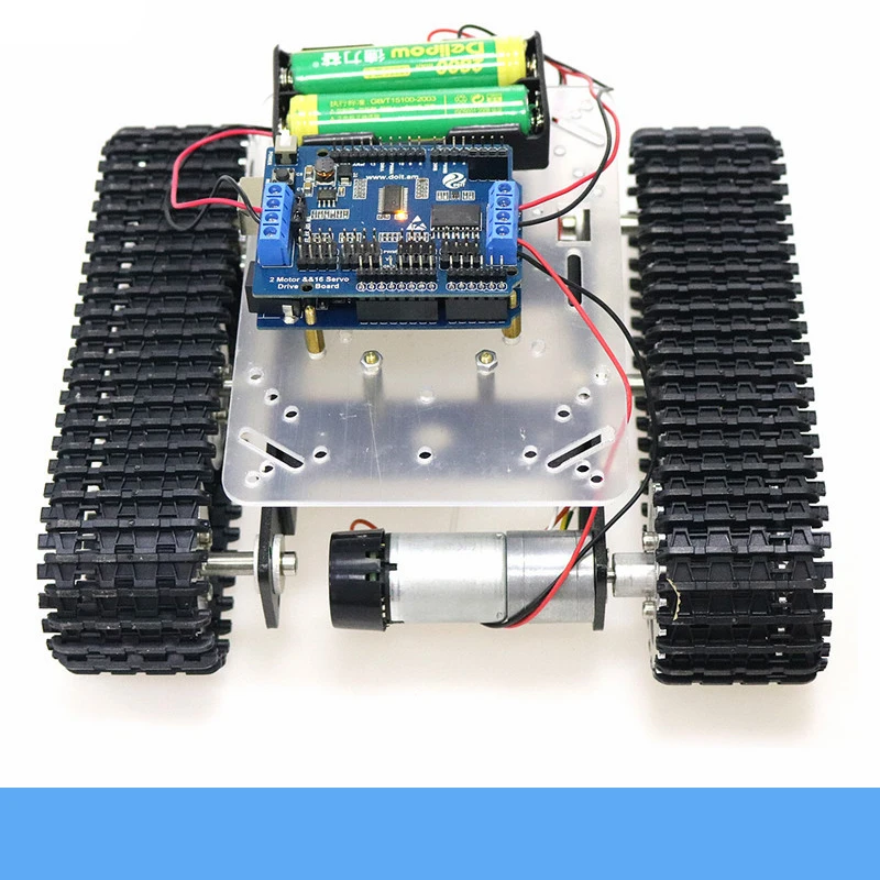 Металлический радиоуправляемый робот бак с корпусом + контроллер ESPduino V1 DIY для