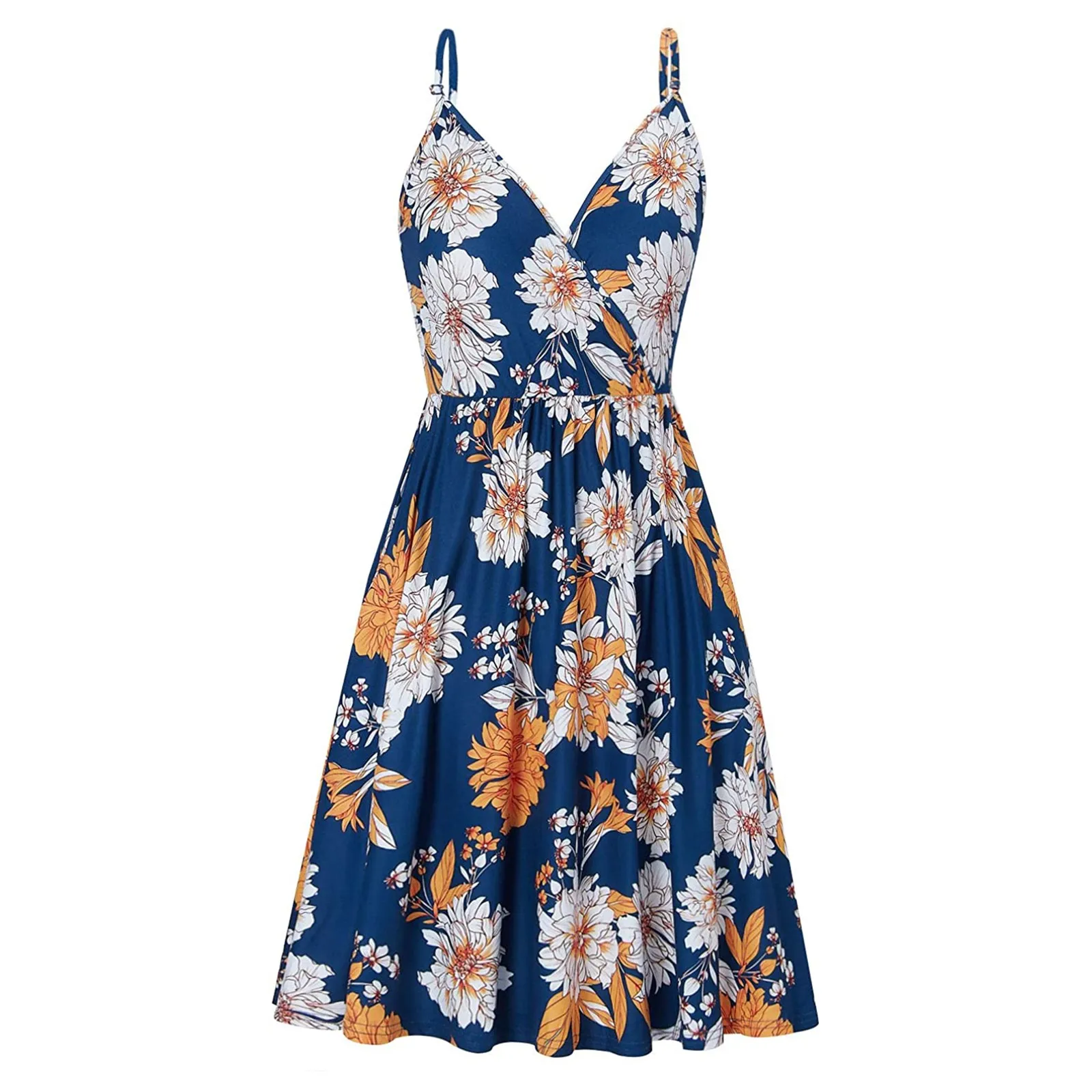 

dresses for Women 2021 Ladies Casual Sexy Suspender Mid-length Temperament Fashion Print vestido de mujer