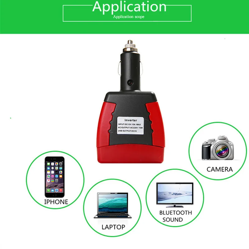 USB Инвертор 12 В 220 150 Вт DC в AC инвертор Авто преобразователь напряжения адаптер с