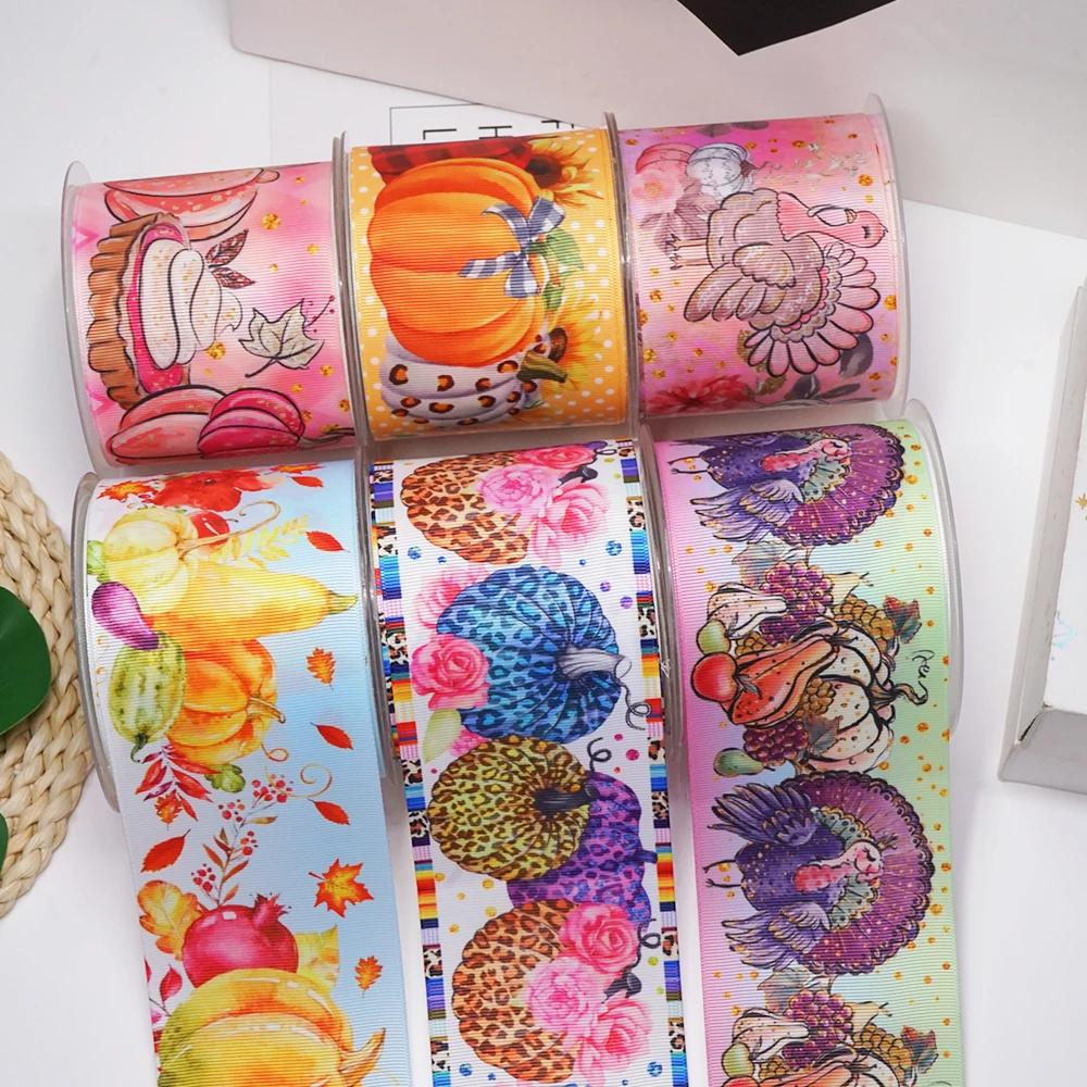 Аксессуары для шитья сделай сам в виде тыквы индейки печатные ретро-зерна 5 ярдов