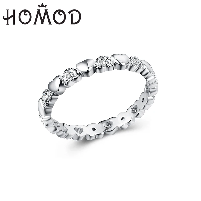 AD0631 HOMOD Новинка модные женские туфли ювелирные изделия на безымянный палец, покрыто розовым золотом/Серебряный/Золотой Цвет кольца с кристаллами из страз 4/5/6/7/8/9/10/11 Размеры - Цвет основного камня: AD0631