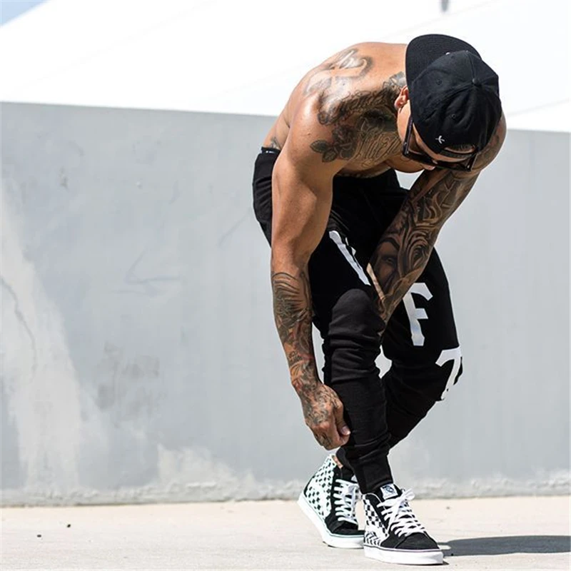 Штаны для бега мужские хлопковые мягкие джоггеры тренировочные штаны длинные