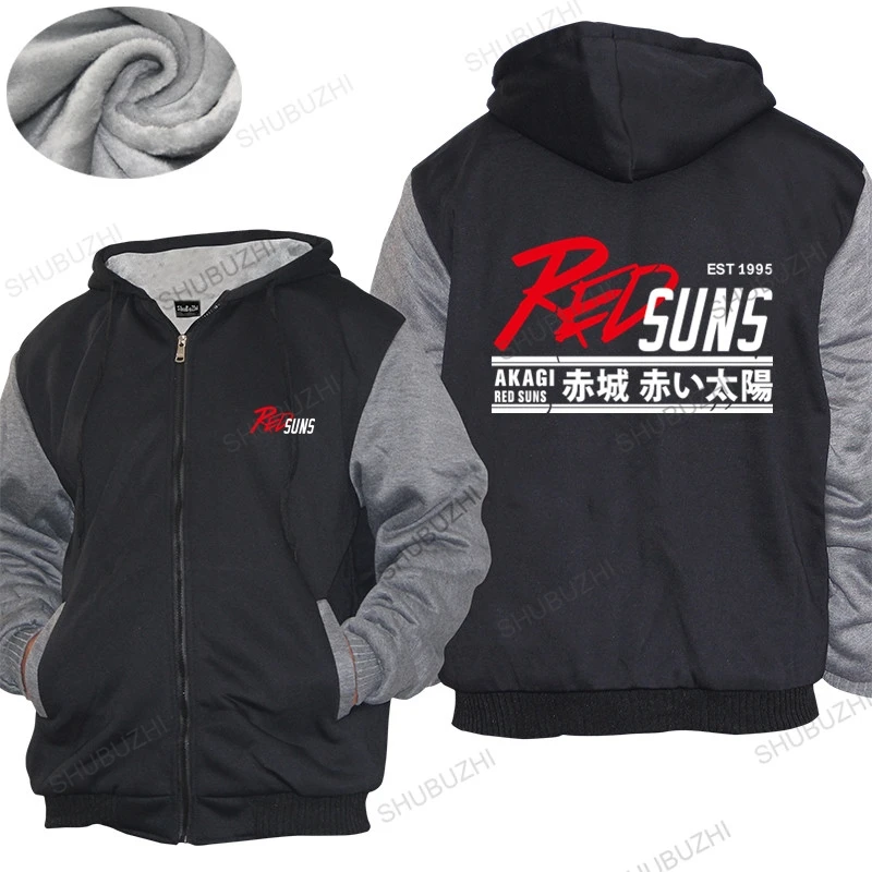 

Мужское зимнее теплое пальто свободные топы Initial D Red Suns аниме Дрифт японские Racings Roku Hachi Рыбалка унисекс толстовка флисовая толстовка