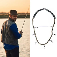 long comfortable colorful fishing hanging line fly necklace fishing rope tools holder lures supplies fishing rope