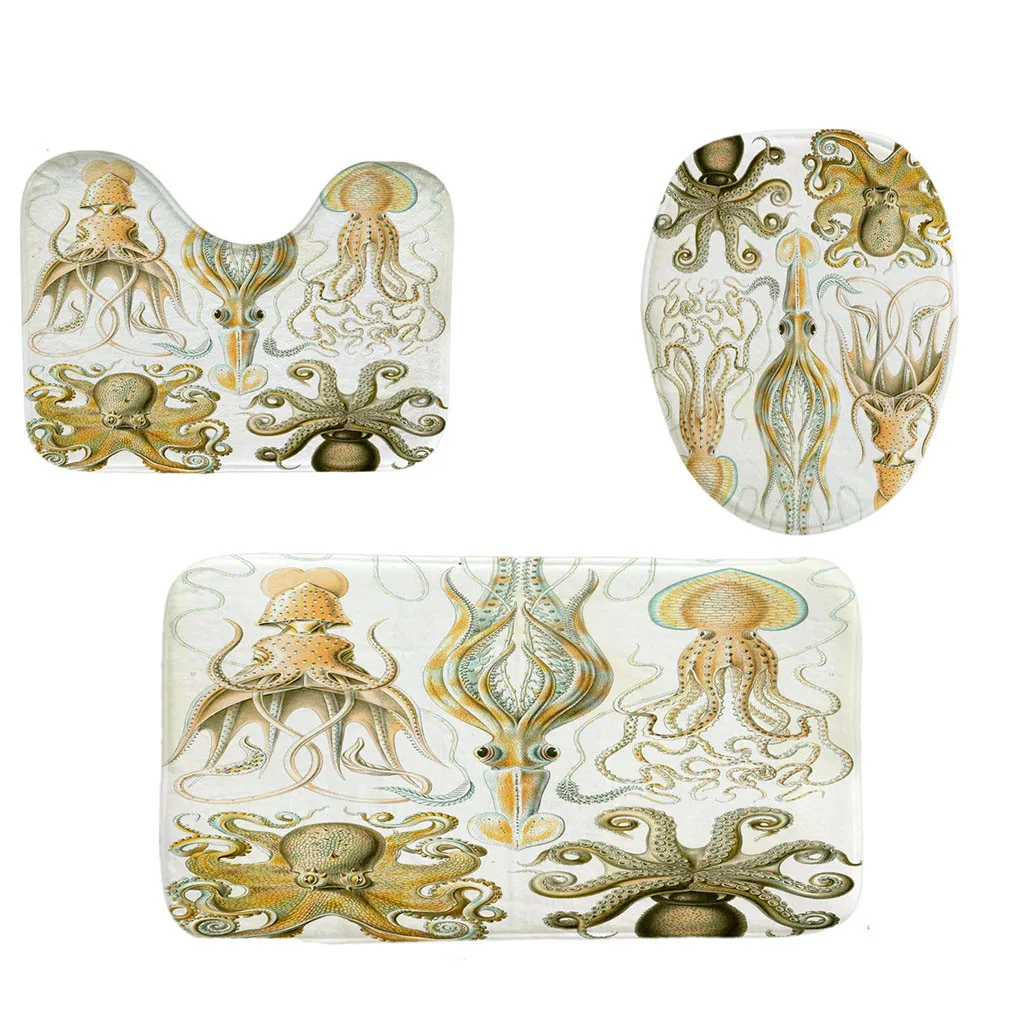 3 шт нескользящий рыбья чешуя коврик для ванной комнаты украшение ковриков в