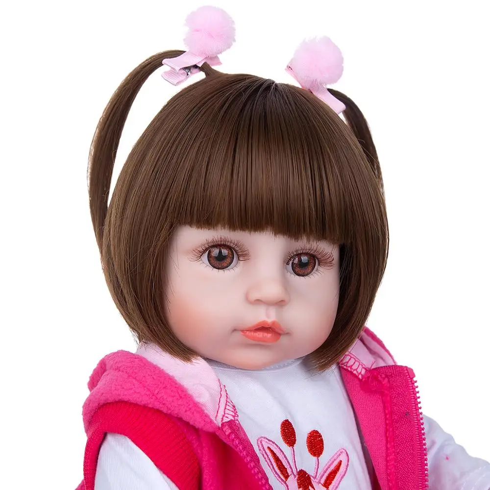 KEIUMI Cute Bebe Reborn Menina Doll 49cm Full Silicone Body Realistic Newborn Babies For Children's Day Kids Birthday Gifts | Игрушки и