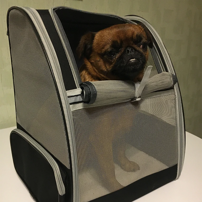 Сумка для домашних животных портативный дышащий сетчатый рюкзак на молнии