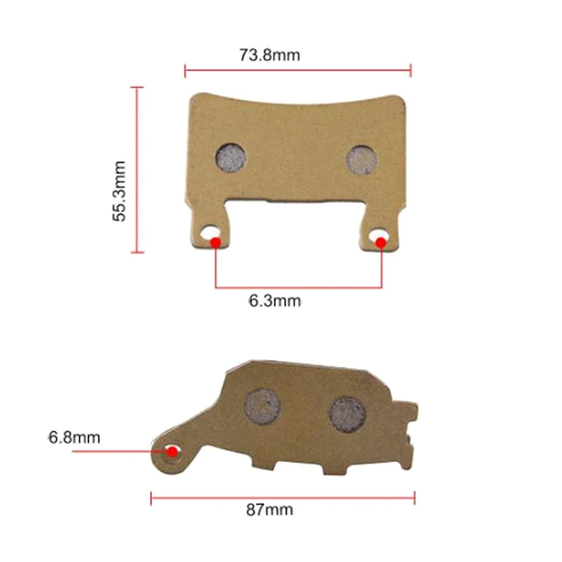 

Motorcycle Front Brake Shoes 6 Mounted Four Front Two Rear Surface Motorcycle Brakes Motorcycle Accessories