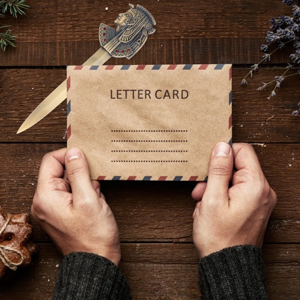 

1pc Letter Opener Zinc Alloy Cards Paper Cutting Tool Office School Supply