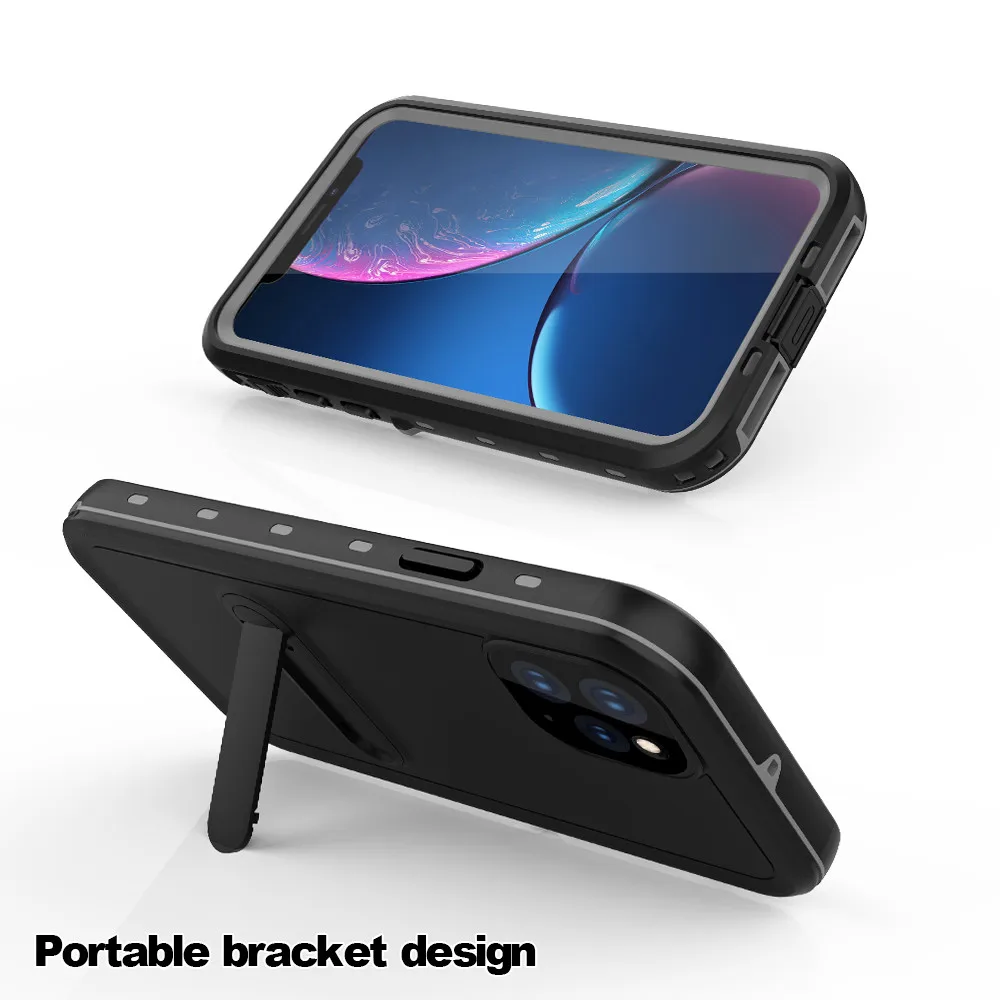 Для iPhone 11 Pro Чехол IP69X водонепроницаемый 360 ударопрочный Дайвинг Плавание