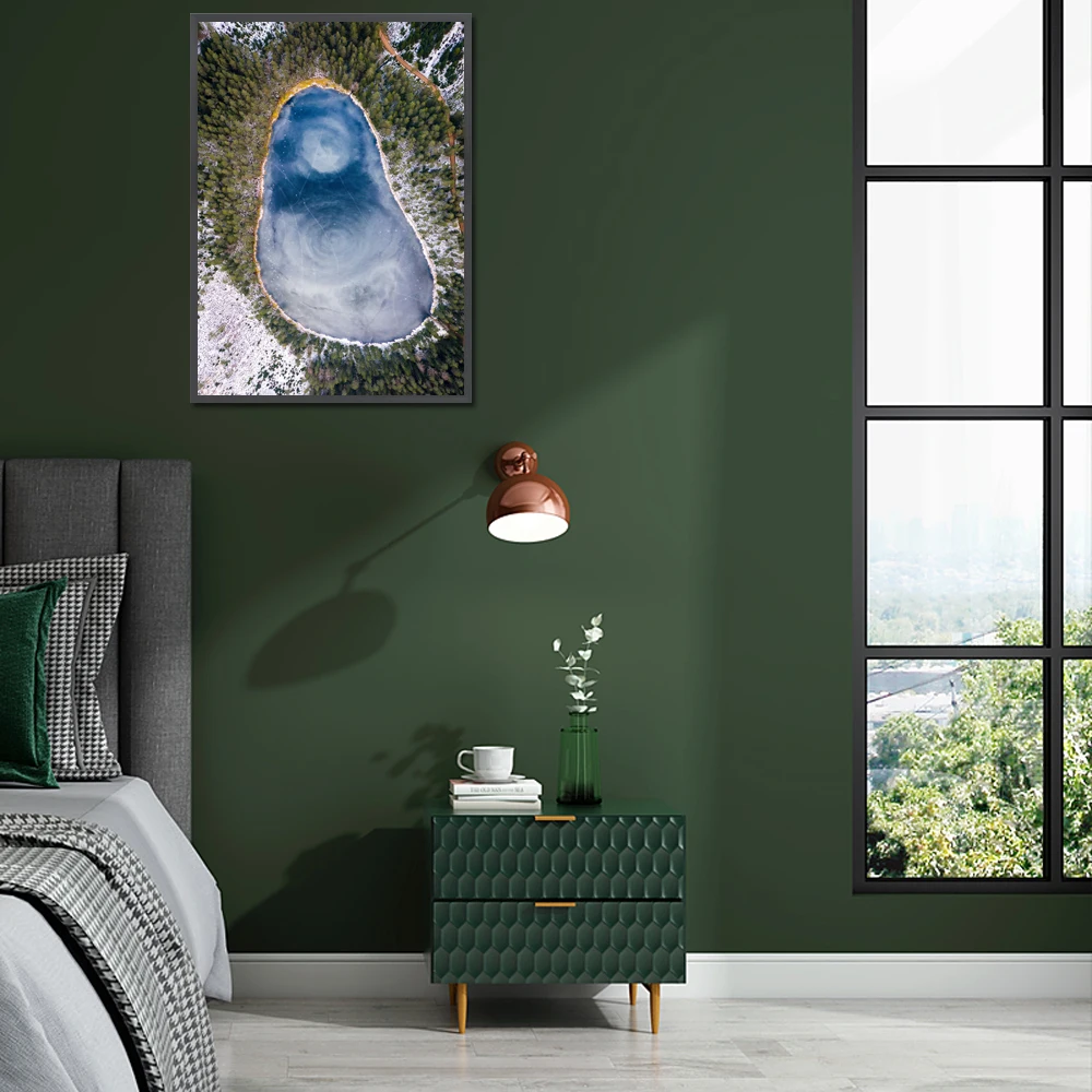 

Landscape oil painting forest waterfall art canvas painting living room corridor office home decoration mural