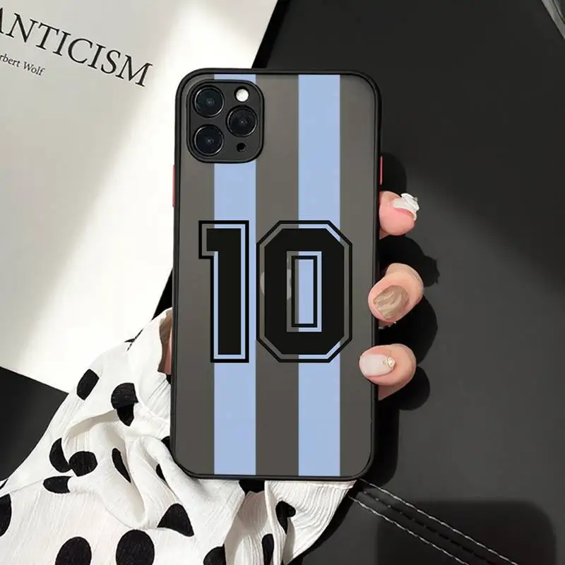 

caetoon Maradona Phone Cases matte transparent For iphone 7 8 11 12 plus mini x xs xr pro max cover
