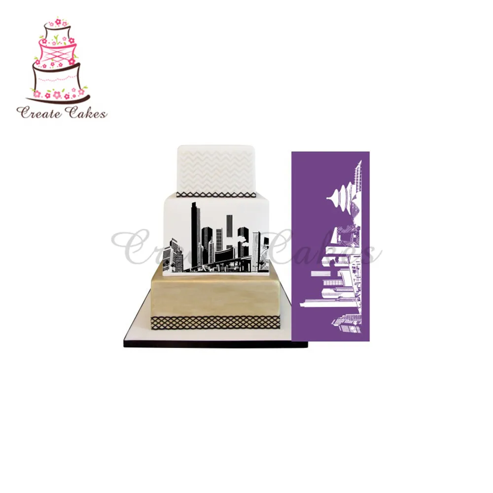 Глобальная достопримечательность трафарет для торта дизайн мастика новый сетка