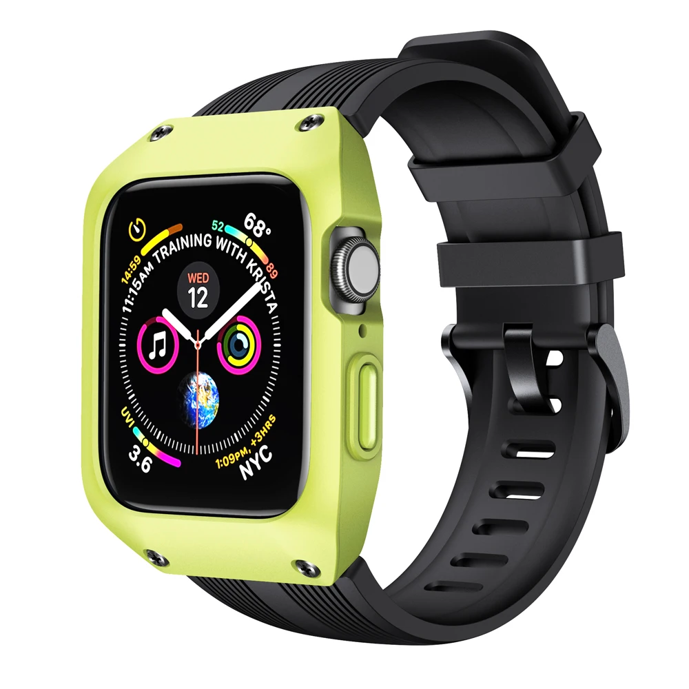 Силиконовый ремешок для часов TPU чехол для часов Apple Watch Series 4 44 мм Полная рамка Защита экрана для IWatch Series 4 44 мм ремешок для часов