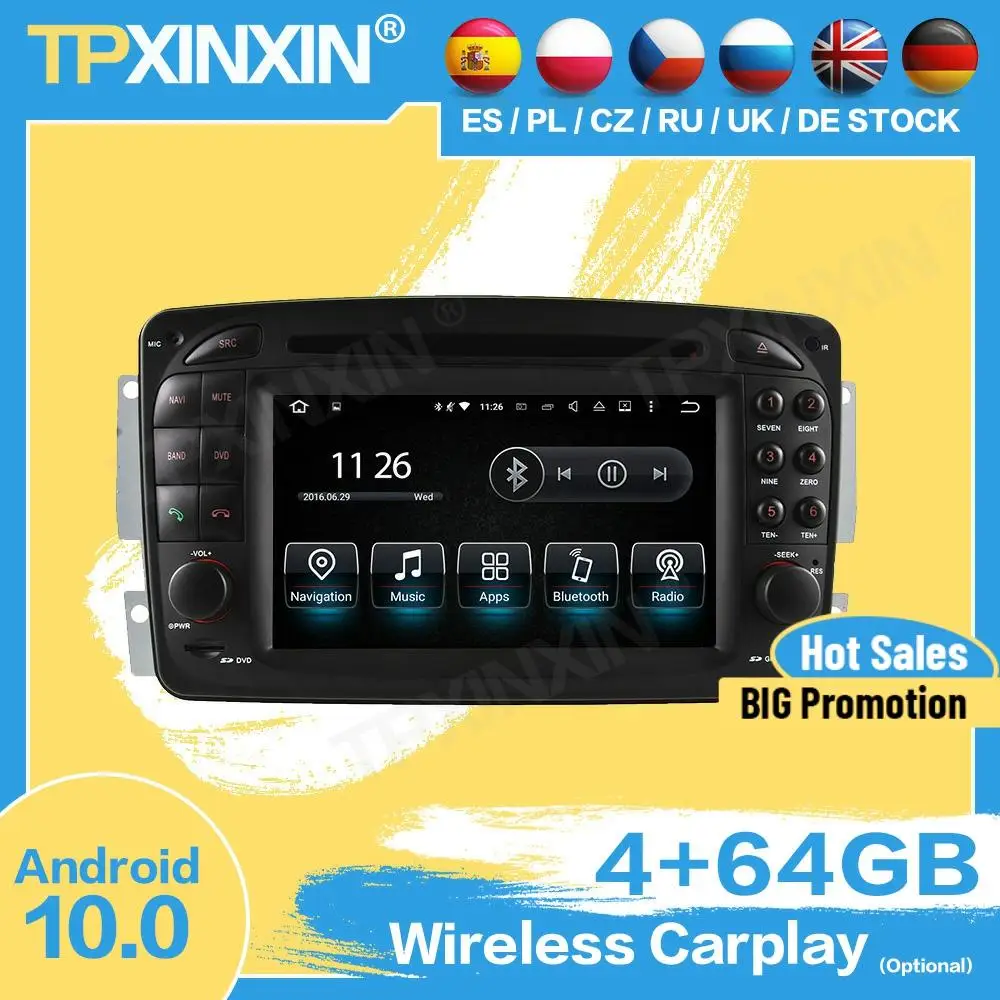 구매 Carplay 자동차 레코더 스테레오 화면 무선 수신기 안드로이드 Vaneo 2002 2003 2004 2005 GPS 플레이어 네비게이션 오디오 헤드 유닛