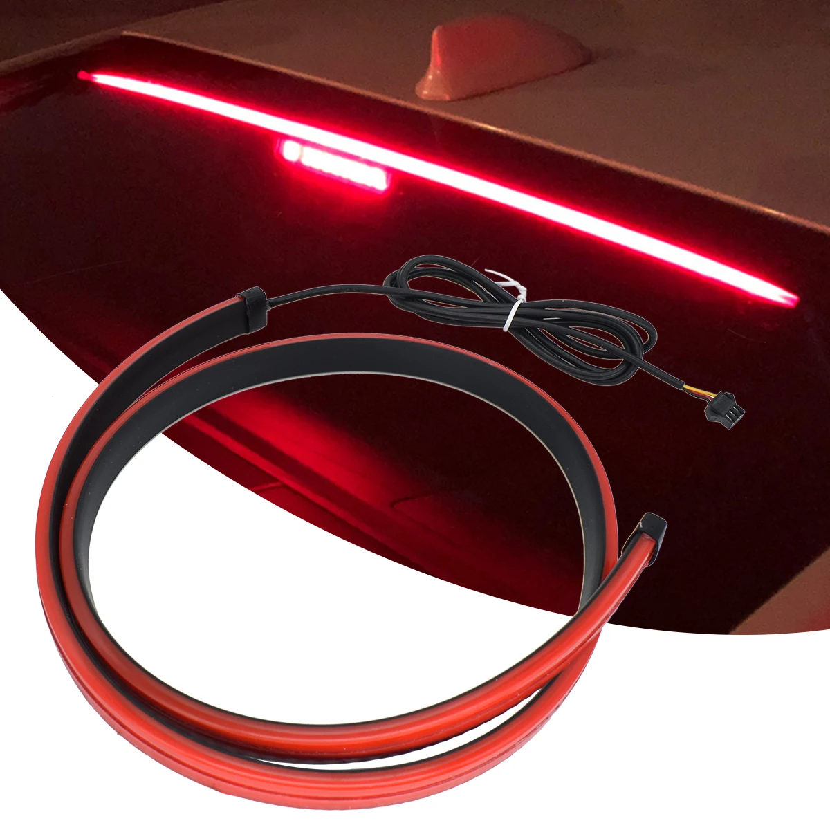 

Car Brake Light LED Turn Signal Running Tail Lights High Mount Stop Driving Warning Modified Flashing Lamp Auto Flexible Strips