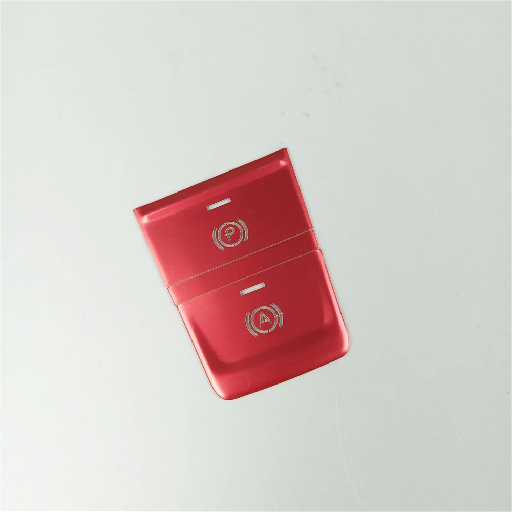 P button Red Автомобильный Стайлинг консоль, ручка переключения передач, рамка для Audi A6 C8, аксессуары для интерьера, ручка переключения передач, наклейка из углеродного волокна - Название цвета: P button Red