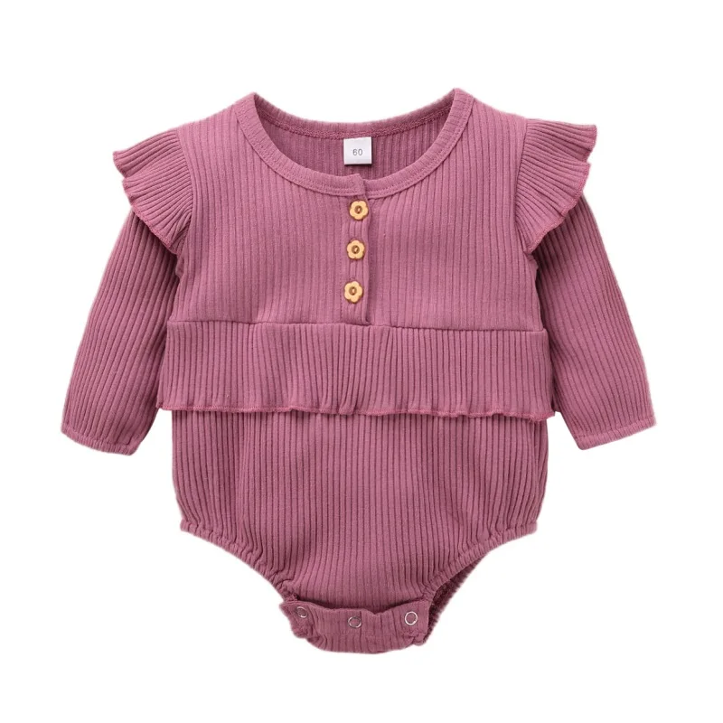 

Autumn Newborn Long Sleeve Bodysuit Baby Boy Girl Ruffle Romper Jumpsuit Infant Clothes Kids Clothing Casual Costume