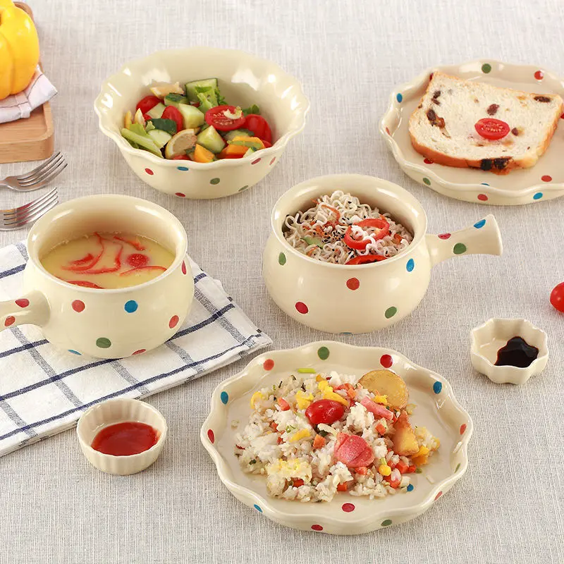 

Wave Point Bowl Set Bowl Ceramic Dishes Cutlery Cute Dishes Set Bowl Set Breakfast Plate Cereal Bowl Small Bowl Glass Bowl Candy